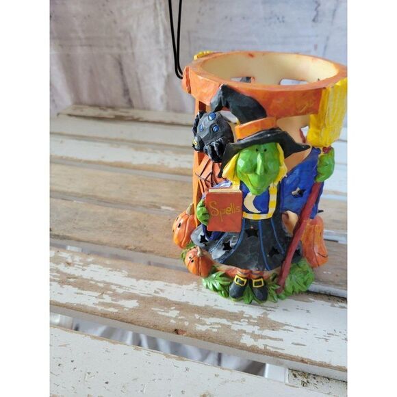 Witch spells candle holder hanging Halloween fall - Picture 4 of 7
